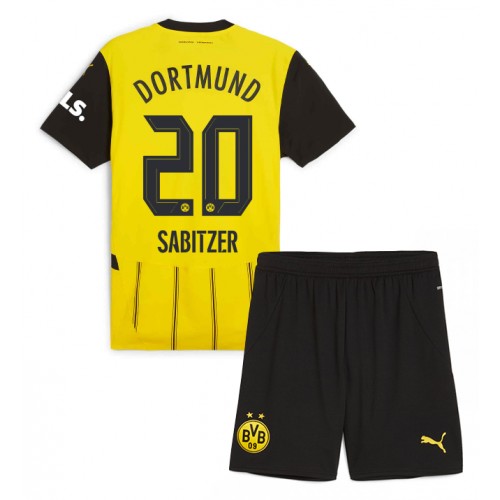 Fotballdrakt Barn Borussia Dortmund Marcel Sabitzer #20 Hjemmedraktsett 2024-25 Kortermet (+ Korte bukser)